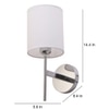 Eliante Cloth Shade Wall Lights Mild Steel & Glass Material Chrome & White Finish
