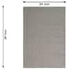 Te x tured Contemporary Woven Rug Grey Beige Area Rug Size 64 x 86 in