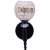 Eliante Modern Wall Lights Mild Steel & Glass Material Glossy Black & Clear Crystals Finish