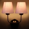 Devansh Metal Electric Wall Light in Gold Colour with Orange Shade Count of 2 Lights