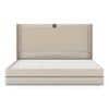 Naomi King Bed In High Gloss Beige Finish