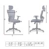 Dreaceo High Back Ergonomic Chair in Grey Colour