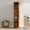 Hexa Red Wooden 1 Door Wardrobe with Huge Storage Space in Giant Wood Colour