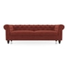 Winchester Essential 3 Seater Fabric Sofa In Dark Coral Colour