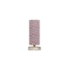 Remy Multicolor cotton table lamp with White Brushed wood base