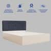 Japa Engineered Wood Queen  Size Bed With Hydraulic Storage (Melamine Finish, White Colour)