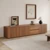 Nova 3 Door Tv Cabinet With 2 Storage Drawer In Provincial Teak Finish