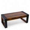 Hudson Sheesham Wood Contemporary Rectangle Coffee Table In Provincial Teak Finish