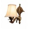 Devansh Metal Electric Wall Light in Gold Colour with off-white Shade Count of 1 Light
