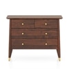 Saar Teak Wood Chest Of Drawers In Espresso Teak Finish