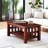 Blairs Sheesham Wood Accent Rectangle Coffee Table In Honey Finish
