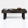 Reed Coffee Table in Black Finish