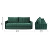 Sarena 3 Seater Pull Out Sofa cum Bed  in Green Colour
