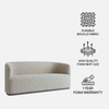 Stylishsimplicity Wood 2 Seater With Upholstery Non Storage Sofa In Beige Colour