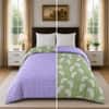Green Floral 300 GSM Cotton Double Bed Size Comforter from Threads