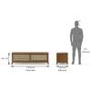 Fujiwara Solid Wood Free Standing TV Unit in Amber Walnut Finish