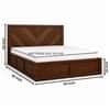 Vanya Solid Wood Comfort Queen Bed Box Storage Provincial Teak Finish Mattress 60 x 78 Inches
