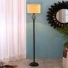 Haley Black Cotton Shade Floor Lamp