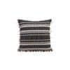 Acrylic Striped Cushion Cover with Lace Set of 2 (16 X 16 Inches)