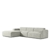 Sophisticated Wood Right Aligned 3-Seater With Upholstery Non Storage Sofa In Grey Colour