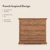 Tuscany Solid Wood Chest of 5 Drawers in Natural Teak Finish