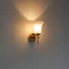 AURORA Modern Brass Wall Light with Frosted White Glass Shade
