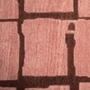 Handmade Wool Shaped Rug Modern Geometric Pink Brown 4 x 6 Feet Carpet