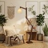 Hydra Beige Jute Floor Lamp with Beige Jute Base