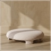 Urbanopulence  Wood Ottoman With Upholstery Non Storage Sofa In White Colour