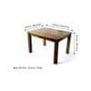Oakmont Sheesham Wood Dining Table In Teak Finish