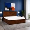 Vanya Solid Wood Compact King Bed Box Storage Provincial Teak Finish Mattress 72 x 72 Inches