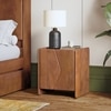 Koro Solid Wood Bedside Table In Amber Walnut Finish