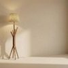 Vrikshya Beige Jute Floor Lamp with Beige Jute Base