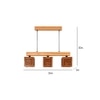 Lyon Beige Solid Wood Cluster Hanging Light