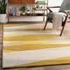 Yellow and Ivory Wool Rug