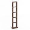 Babylon Solid Wood Bookshelf in Walnut Finish