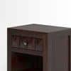 Diamond Solid Wood Bed Side In Walnut Finsh
