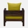 Rangrez Sheesham Wood 1 Seater Sofa in Provincial Teak Finish