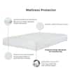 Springtek Waterproof Mattress Protector Premium Cotton Mattress Bed  Cover78x72 in White