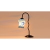 Multicolor Mosaic Glass Zig Zag Curvy Table lamp with Iron Base (EN15)