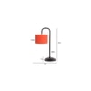 Hope Orange cotton Shade Iron Table Lamp