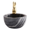 Marble Nut candy  Bowl Brass Bunny embedded