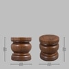 Boj Series Side Table & Bedside Table carved out of Solid Hardwood duly polished in Walnut Finish
