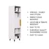 Hexa Engineered Wood Bookshelf Multipurpose Wooden Storage Rack in Frosty White Colour
