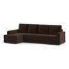 Apollo Compact Sofa (Colour : Dark Earth, Cushion : Hard, Back Type : High Back, Seating Capacity : Left Aligned 3 Seater + Left Aligned Chaise)