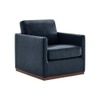 Bobby PU Leather Lounge Chair in Blue