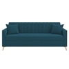 Convil Velvet 3 Seater Sofa in T blue Color