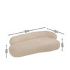 Luxelounge Wood 2-Seater + Ottoman With Upholstery Non Storage Sofa In White Colour