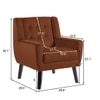 Derel Solid Wood Accent Chair in Brown Colour