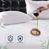 Springtek Organic Waterproof Mattress Protector Elastic Strap 78x48 in